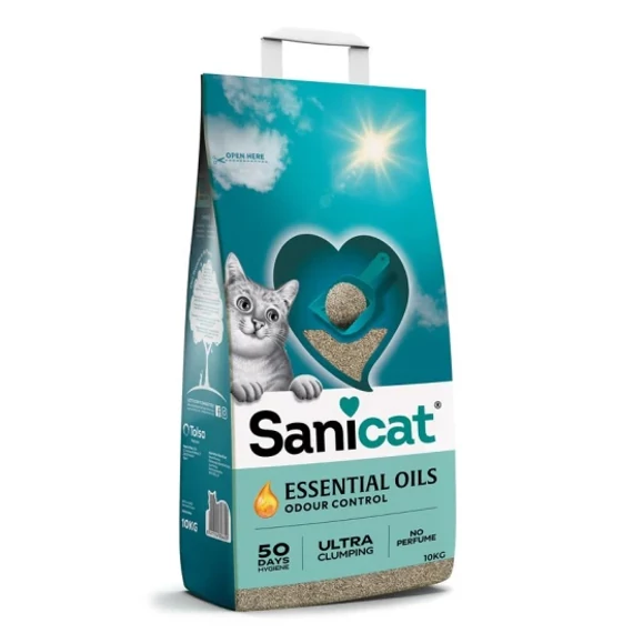 Sanicat macskaalom ESSENTIAL OILS Unscentented white - illatmentes 10kg 