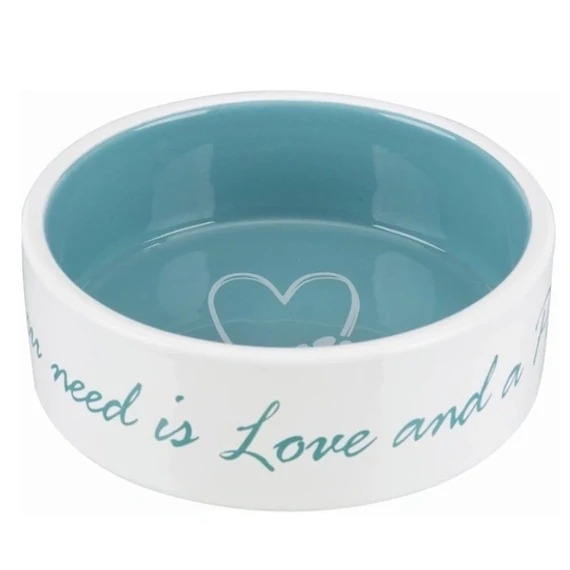 Trixie Pet’s Home kerámia tál 0,3L 12cm krém világoskék kutya macska etetőtál