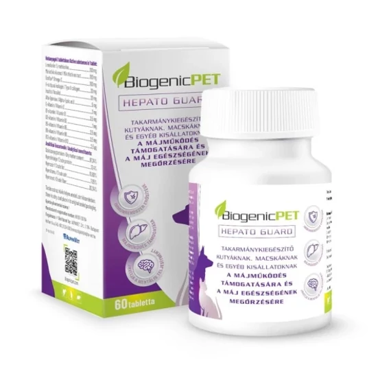 BiogenicPet Hepato Guard 60x májvédő tabletta kutyáknak és macskáknak máriatövissel