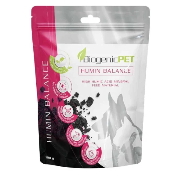 BiogenicPet Humin Balance 100g huminsav por emésztés és immunrendszer támogatására kisállatoknak