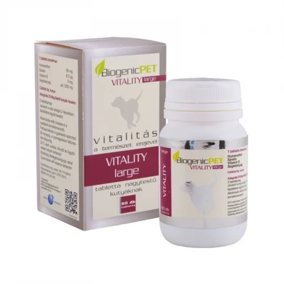 BiogenicPet Vitality Large tabletta nagytestű kutyáknak ízület- és bőrtámogatásra