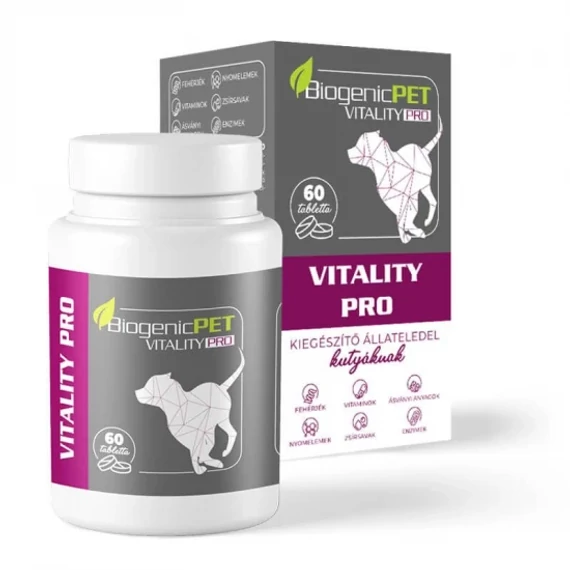 BiogenicPet Vitality Pro 60x kutya vitalizáló tabletta spirulinával és chlorellával