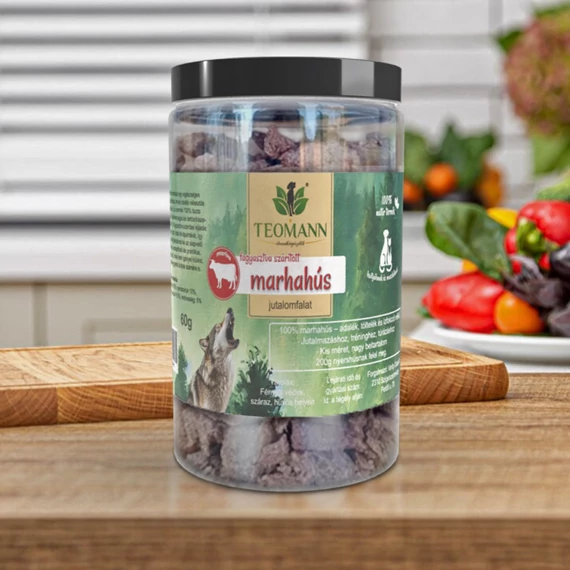 Teomann Fagyasztva Szárított Marhahús 60g – 100% tiszta marhahús jutalomfalat kutyáknak