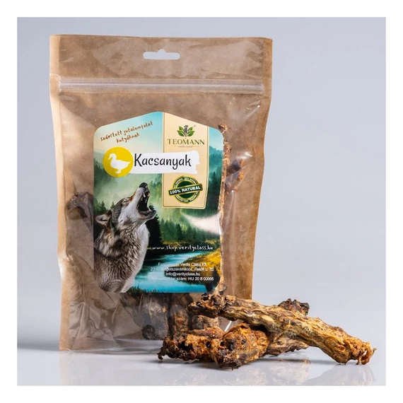 Teomann Szárított Kacsanyak 1kg – természetes rágcsa kutyáknak