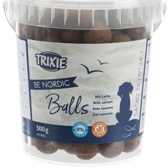 Trixie Be Nordic Lazacos Labdák 500g gluténmentes lazacos kutyajutalomfalat hozzáadott cukor nélkül