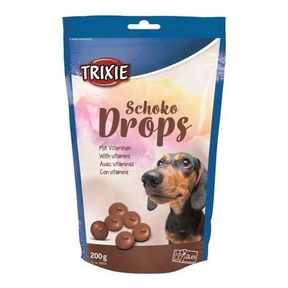 Trixie Csokoládé Drops 200g kutyáknak készült vitaminos jutalomfalat praktikus drops formában