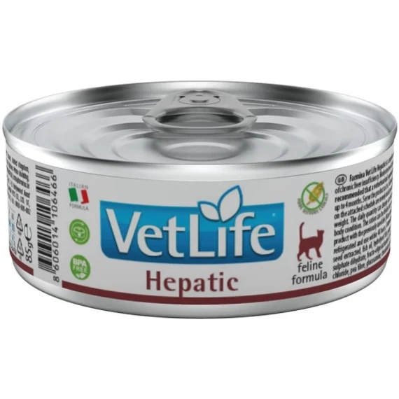 vet-life-natural-diet-cat-hepatic-85g-tasakos-eledel, macska-majkimelo-dieta-nedvestap-osszetevok