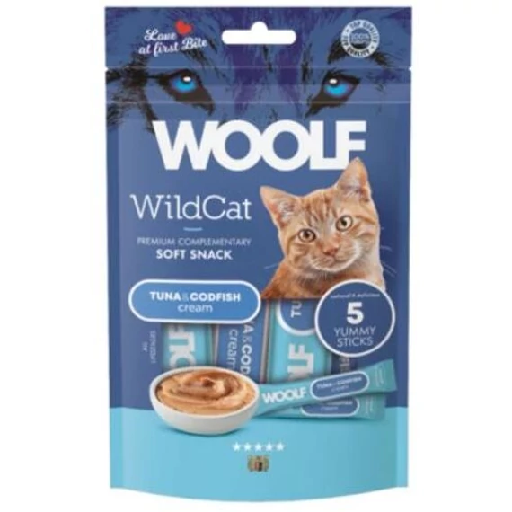 Woolf Wildcat krémsnack tonhal tőkehal macskáknak 70 g