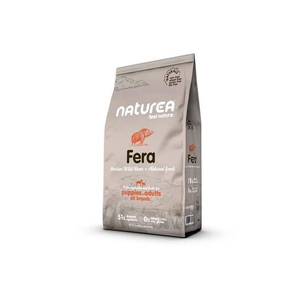 Naturea Naturals FERA Vaddisznóhúsos Kutyatáp kölyök és felnőtt kutyáknak 12Kg